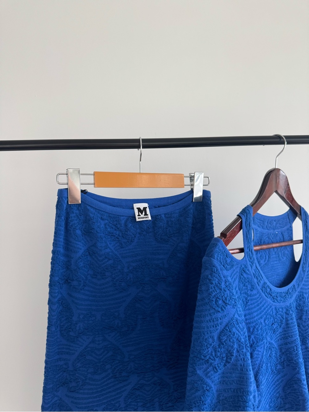 Missoni Set Top and Skirt Blue S-M size - Picture 2 of 8